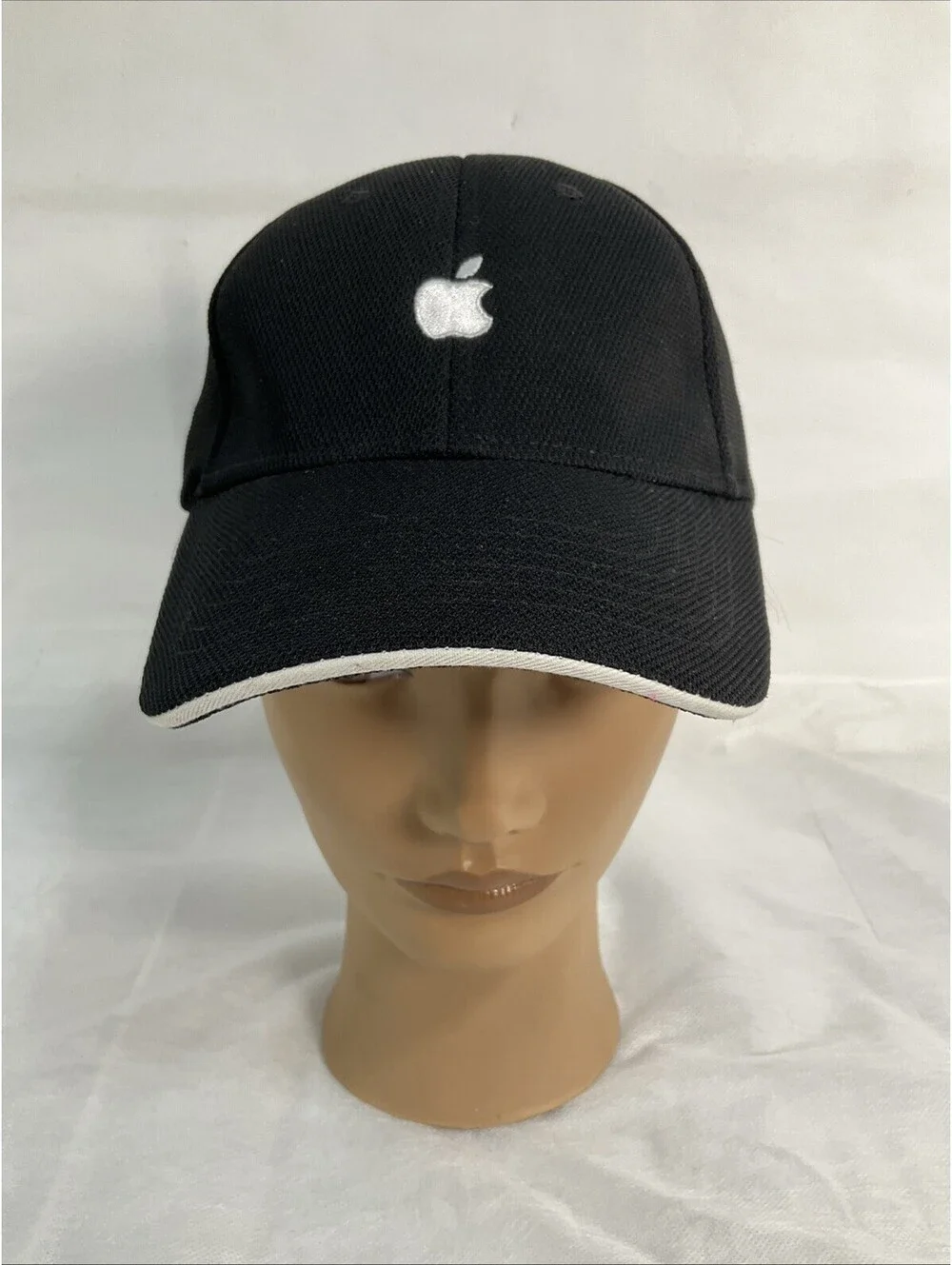 Apple Hat Quake City Caps Unisex OSFM Black Tech Corporate Promo Vintage